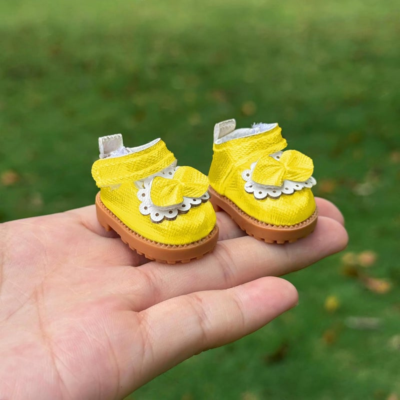 Jojedomo Compatible with Labubu Doll Shoes for 17cm Doll,Shoes Used for Labubu Accessories (GZA-Yellox) - Image 4